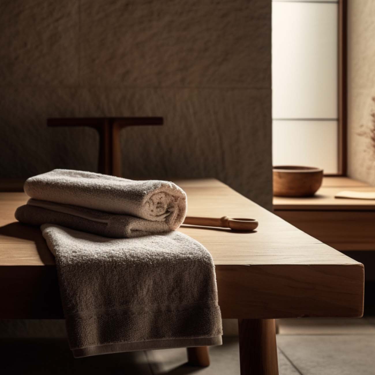 serviette de bain pour table de massage