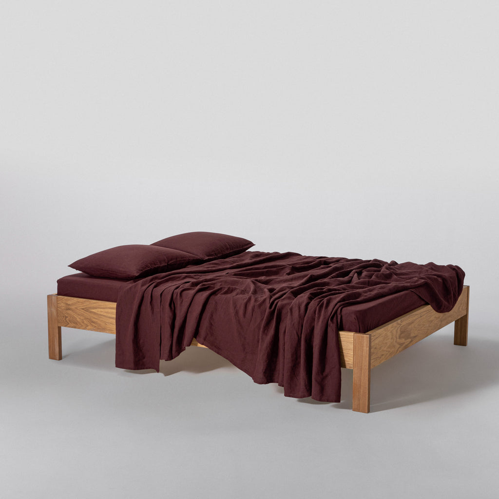 Flat sheet in washed linen 190g/m² • Vines