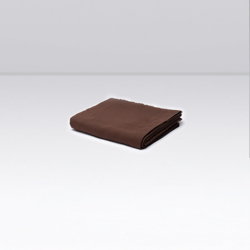 Drap plat en lin lavé 190g/m² • Cacao