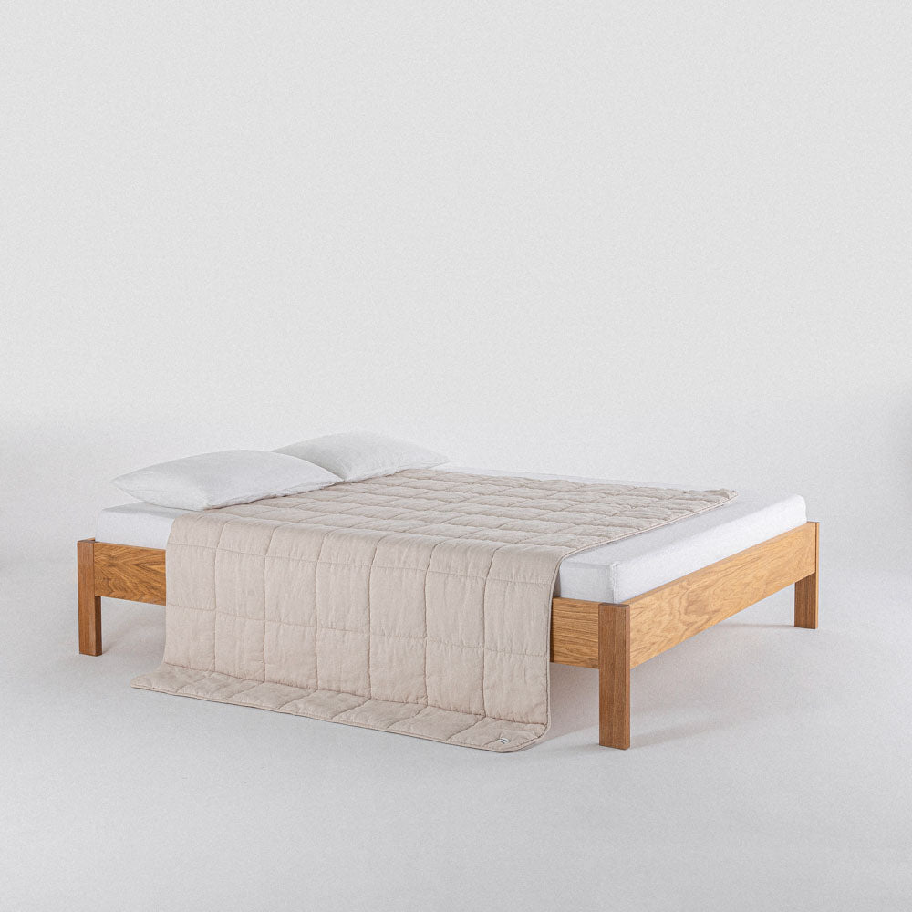 Édredon en lin lavé • Beige Sable