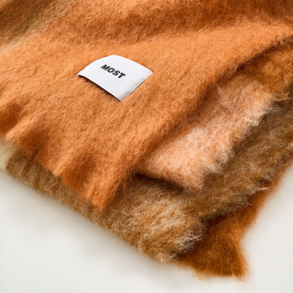 Plaid mohair - Marron