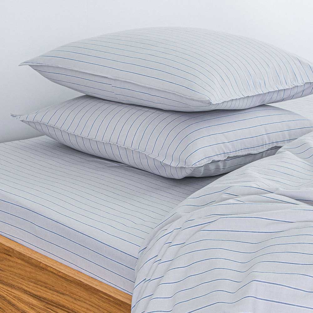 Parure De Lit King Size 4 Pièces En Coton Percale 100% Bio - Violet Emogene - Légère Et Respirante