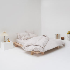 linge de lit haut de gamme en percale de coton sable maison most portugal