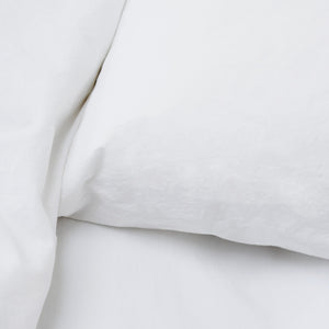 parure de lit qualité hotel percale de coton lavé egyptien peigne blanc portugal Most