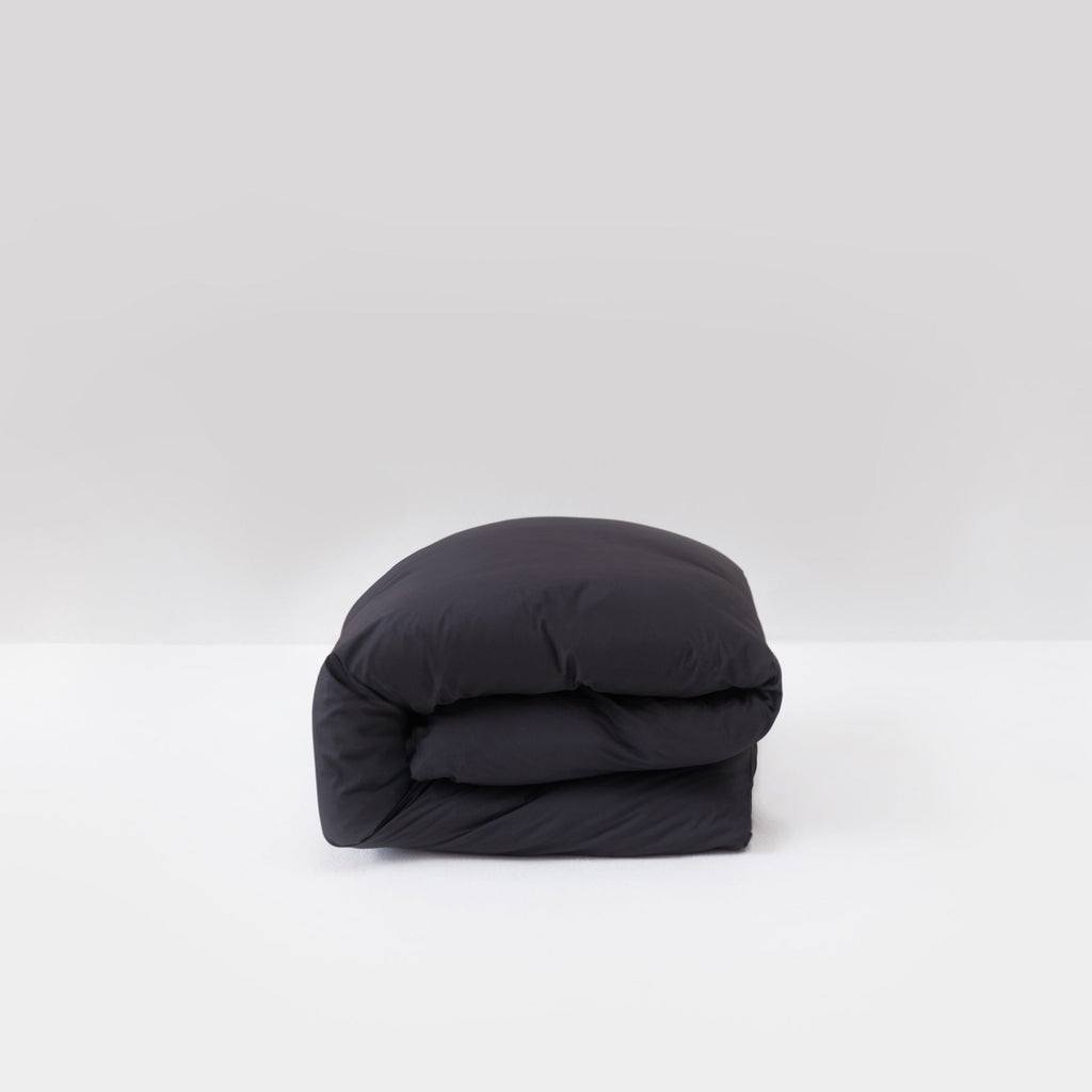 linge de lit percale coton lave coton egyptien gris graphite maison most