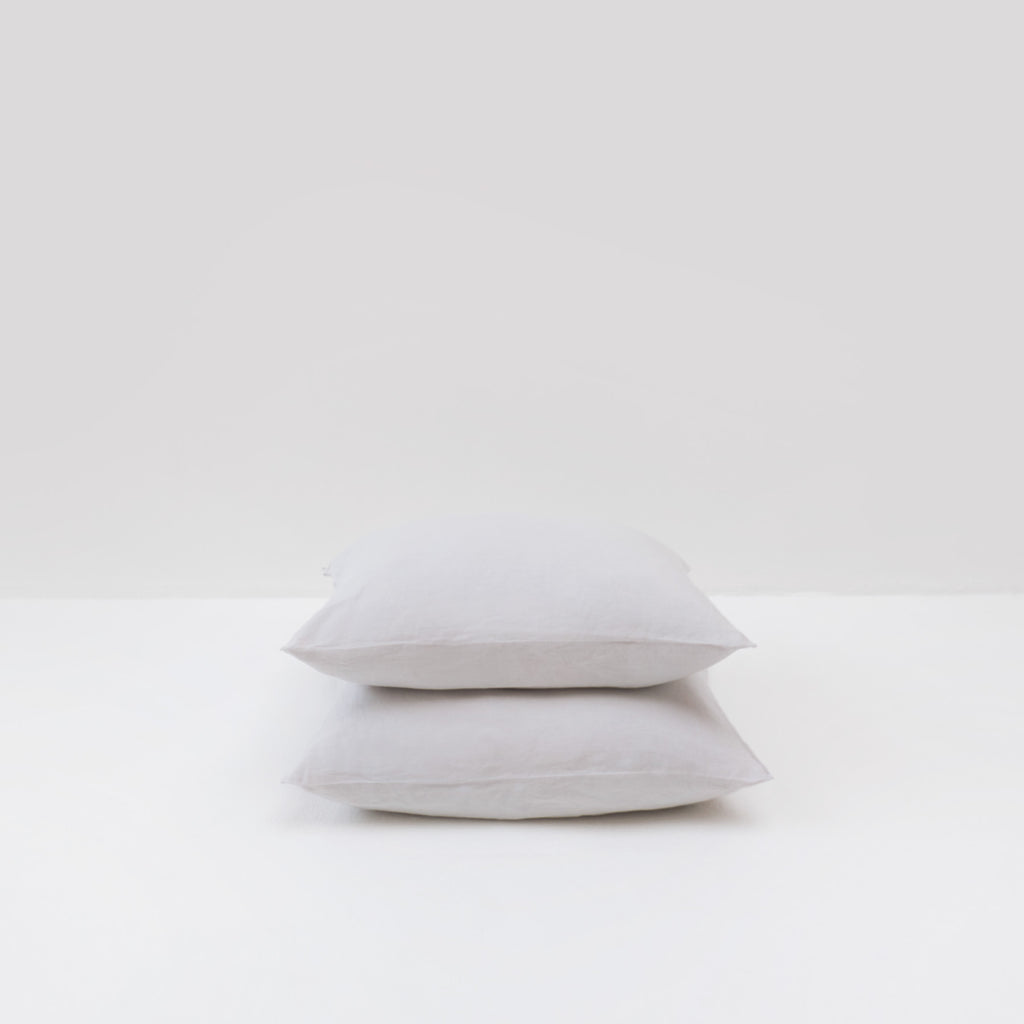 2 pebble washed linen pillowcases 