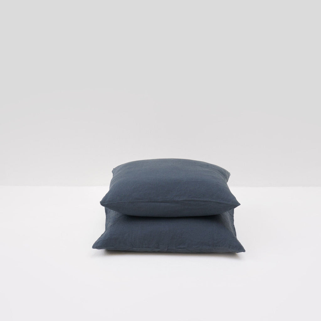 2 storm washed linen pillowcases