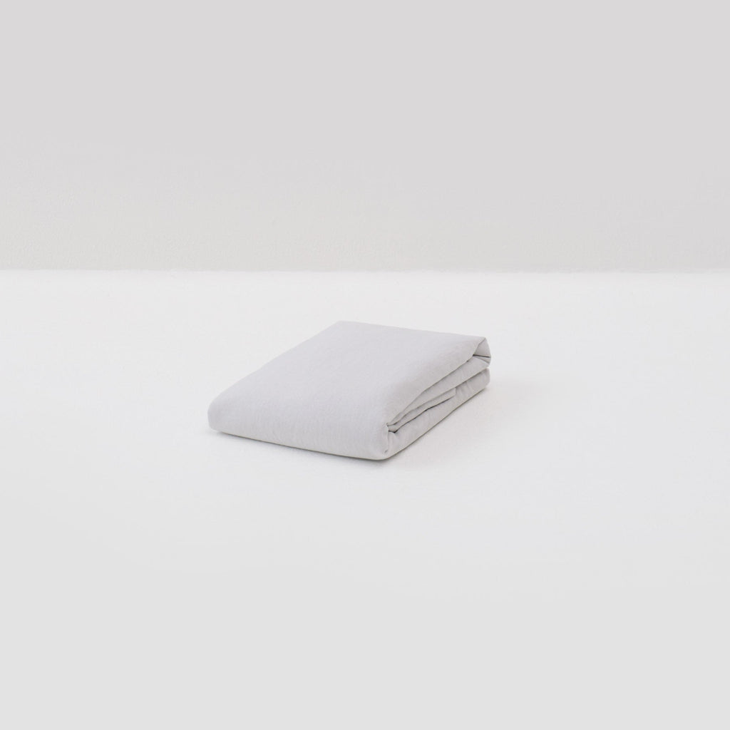 Flat sheet in washed linen 190g/m² • Pebble Grey