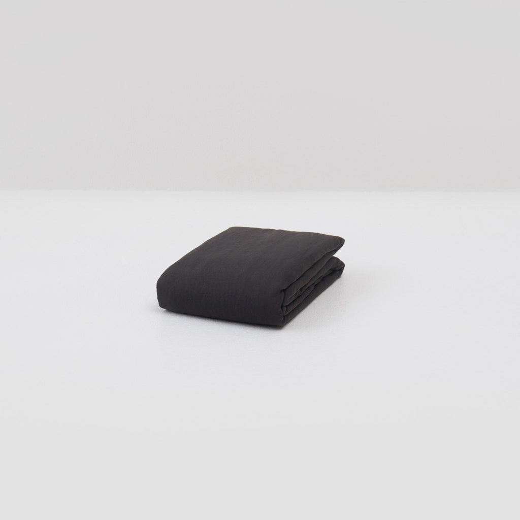 Drap plat en lin lavé 190g/m² • Gris Graphite