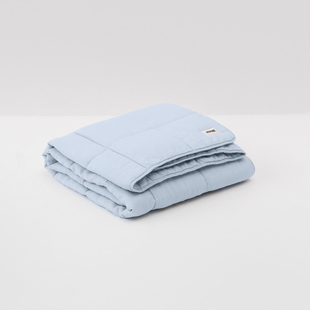 Washed linen comforter • Glacier Blue