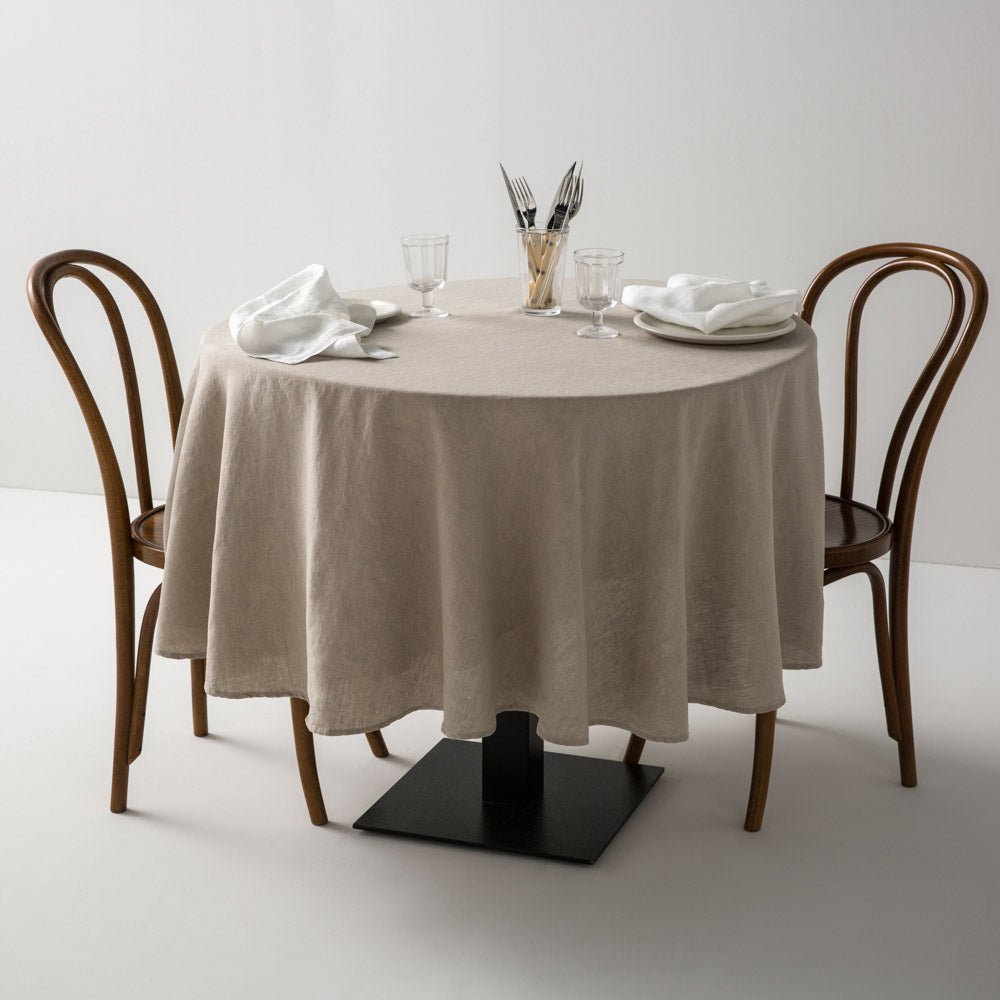 Natural washed linen tablecloth 