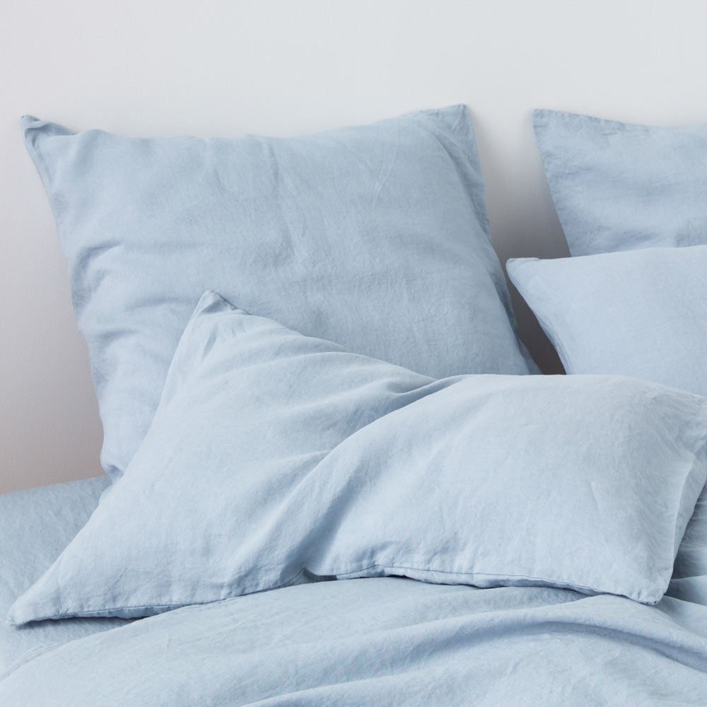 2 glacier washed linen pillowcases