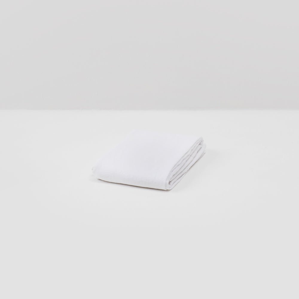 White washed linen flat sheet 